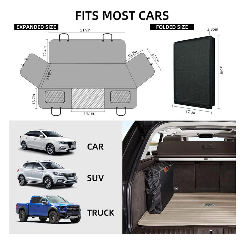 Protector Asiento Auto Perro Base Rígida Tipo Cama Con Bolsa