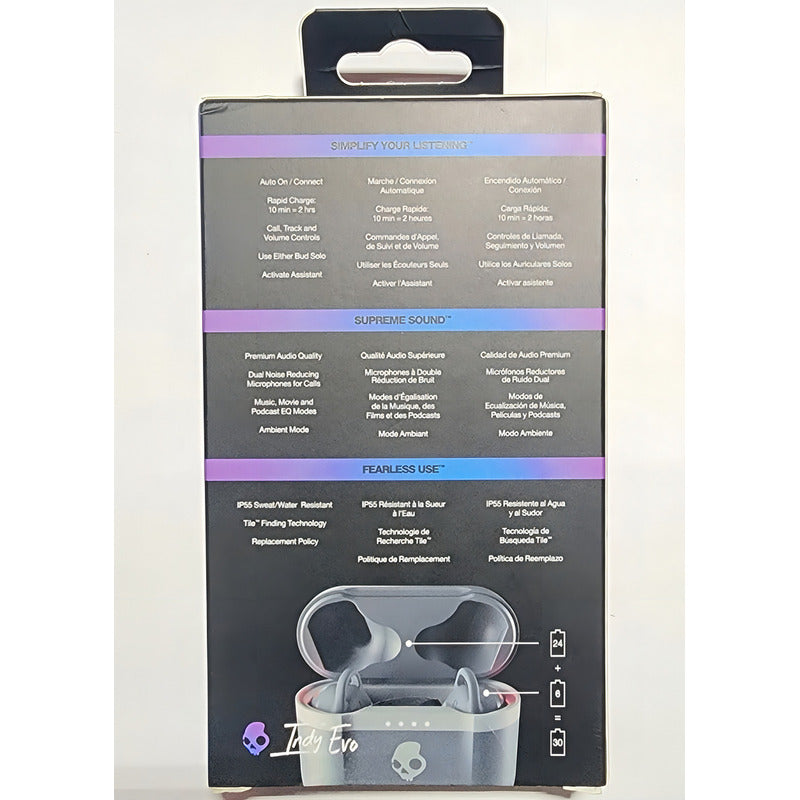 Audífonos Inalámbricos Skullcandy Indy Evo True Gris Gris