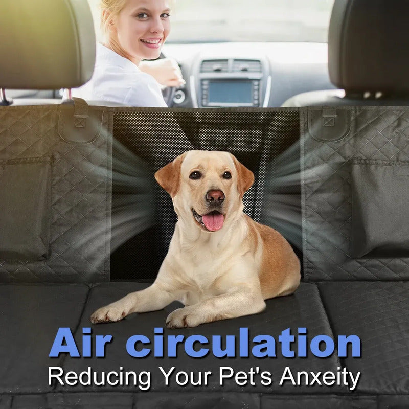 Protector Asiento Auto Perro Base Rígida Tipo Cama Con Bolsa