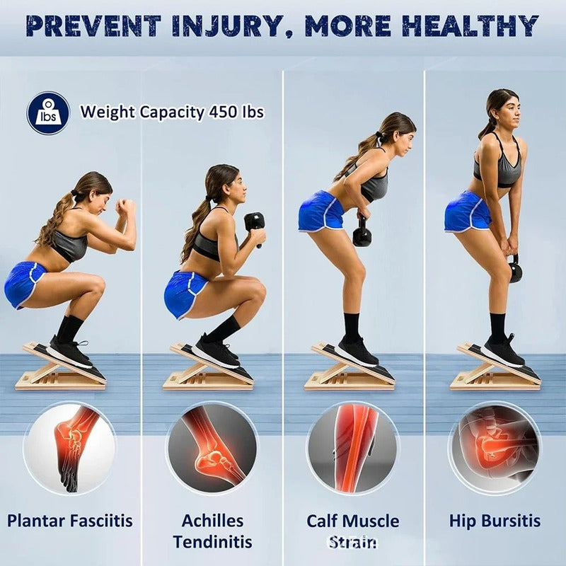 Tabla Inclinada Madera Ajustable Ejercicio Fisioterapia Yoga