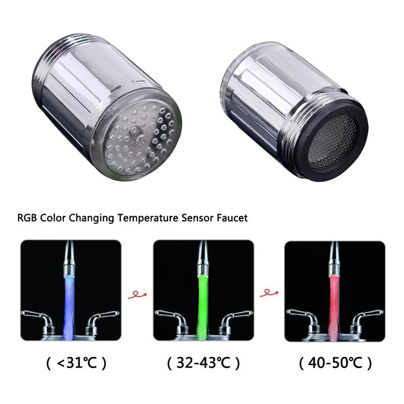 Grifo Led Con Sensor De Temperatura Y Cambia De Color
