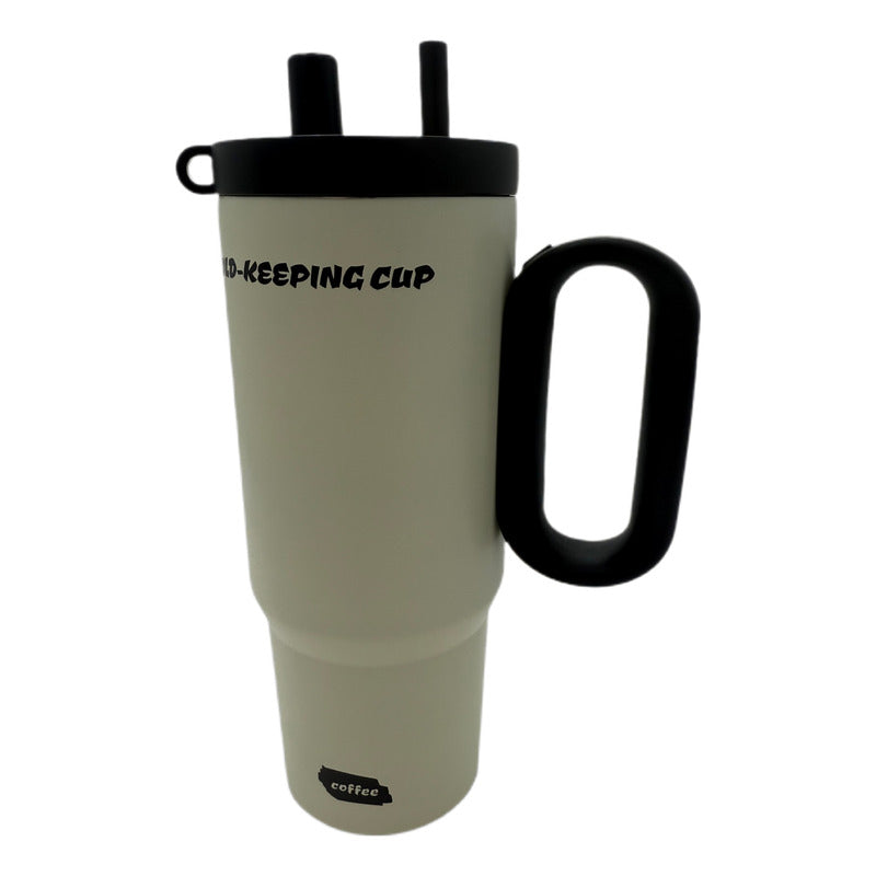 Vaso Termo Metal Acero Inoxidable 750ml Capacidad Popote