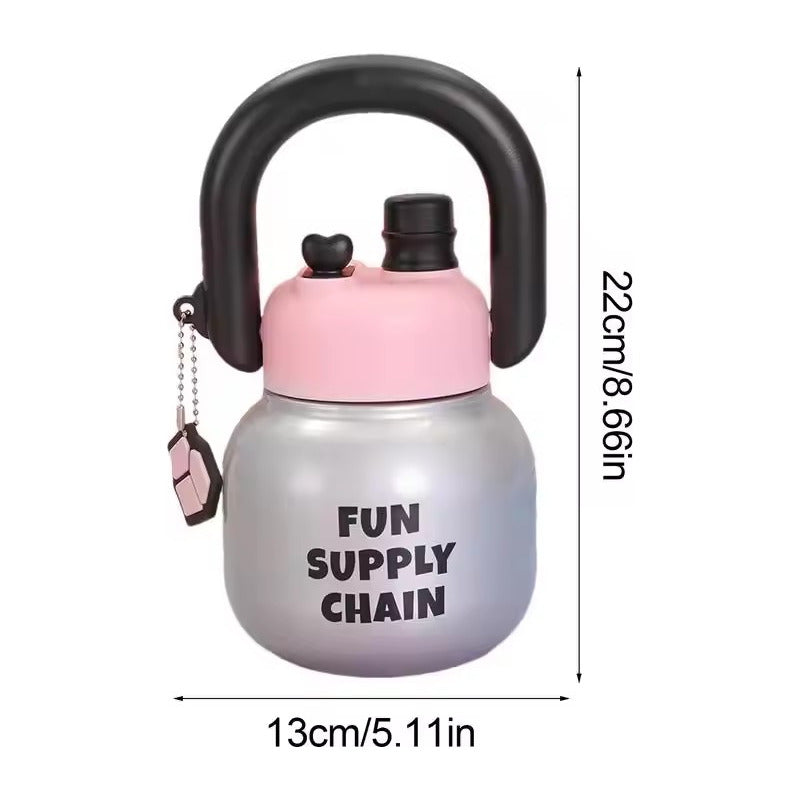 Vaso Termo Metal Acero Inoxidable 650ml Capacidad Popote