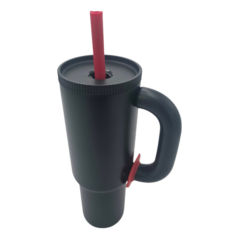 Vaso Termo Metal Acero Inoxidable 1000ml Capacidad Popote
