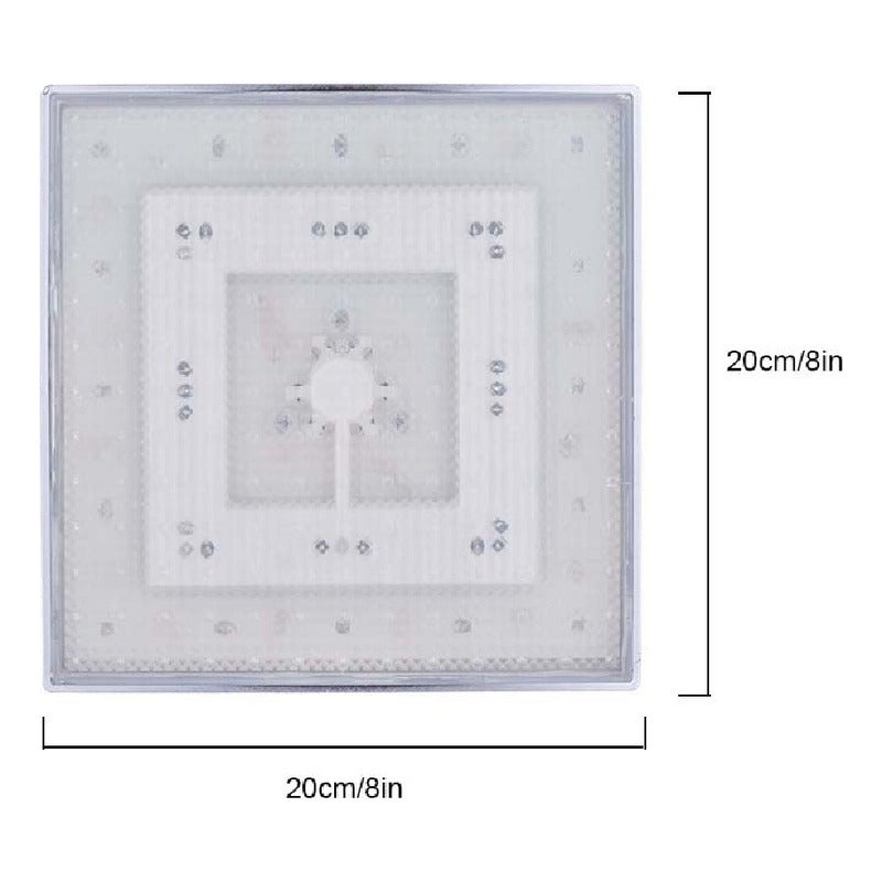 Regadera Luz Led Tipo Lluvia Cromado Cuadrado 20x20