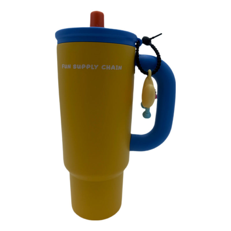 Vaso Termo Metal Acero Inoxidable 700ml Capacidad Popote