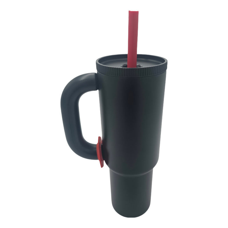 Vaso Termo Metal Acero Inoxidable 1000ml Capacidad Popote