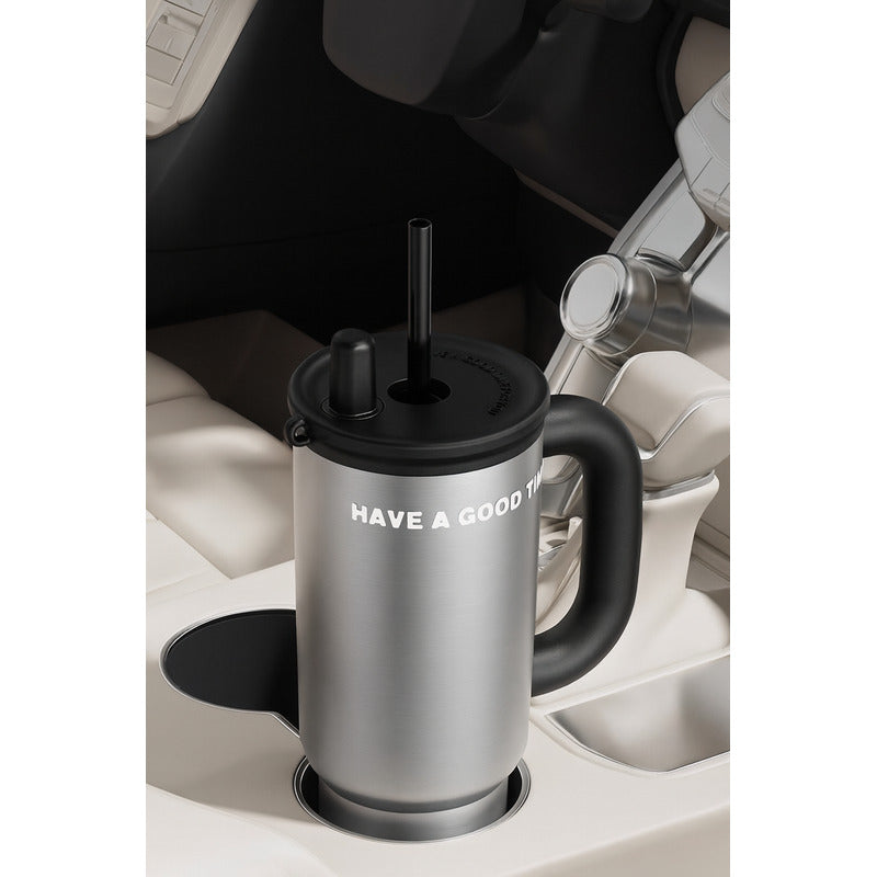 Vaso Termo Metal Acero Inoxidable 700ml Capacidad Popote