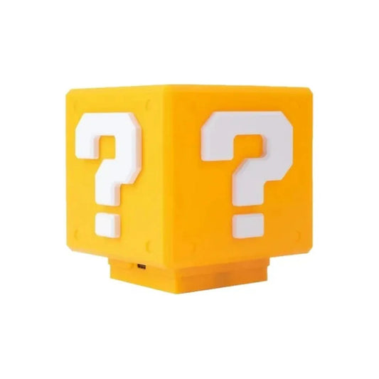 Lámpara Cubo Mario Sonido Led Recargable Usb Luz De Noche Amarillo