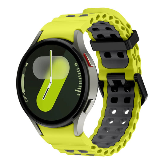 5 Correas Silicon Para Galaxy Watch  7 / 6 / 5 / 5 Pro / 4 Blanco