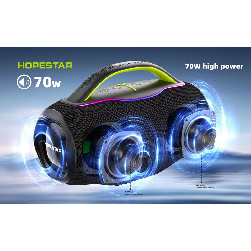 Altavoz Bluetooth Portátil Alta Potencia Hopestar H87 Ipx6 Negro