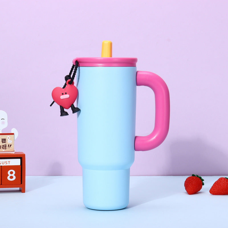 Vaso Termo Metal Acero Inoxidable 700ml Capacidad Popote