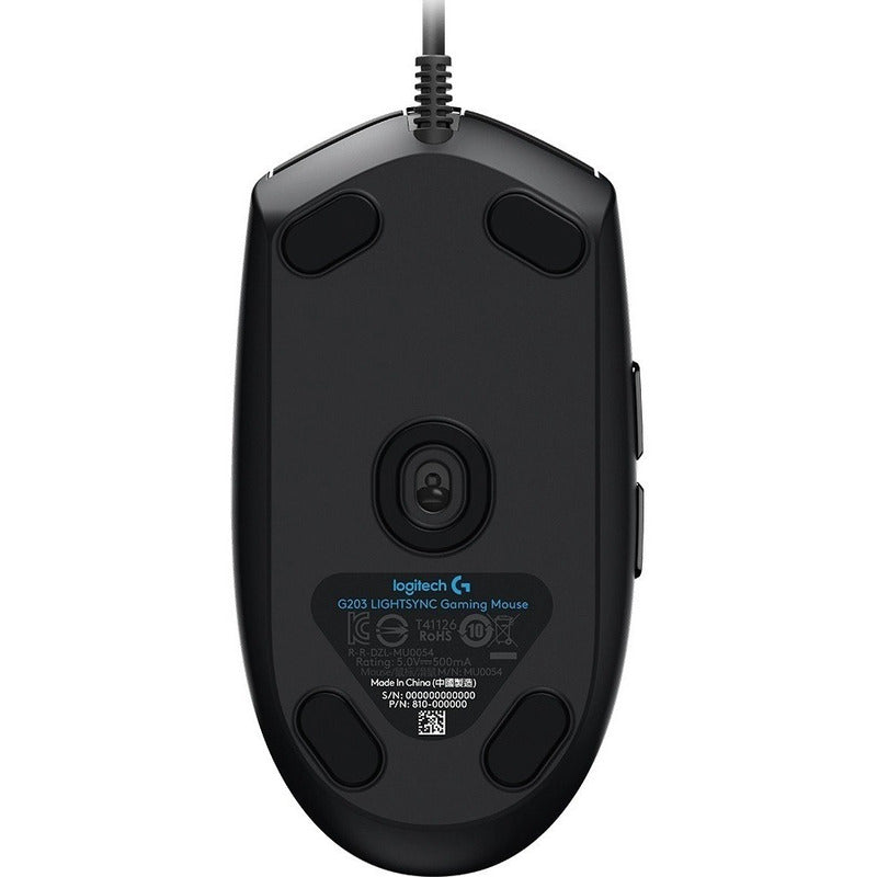 Mouse Gaming Logitech G203 Negro Hasta 8,000 Dpi, Ultra-lige Negro