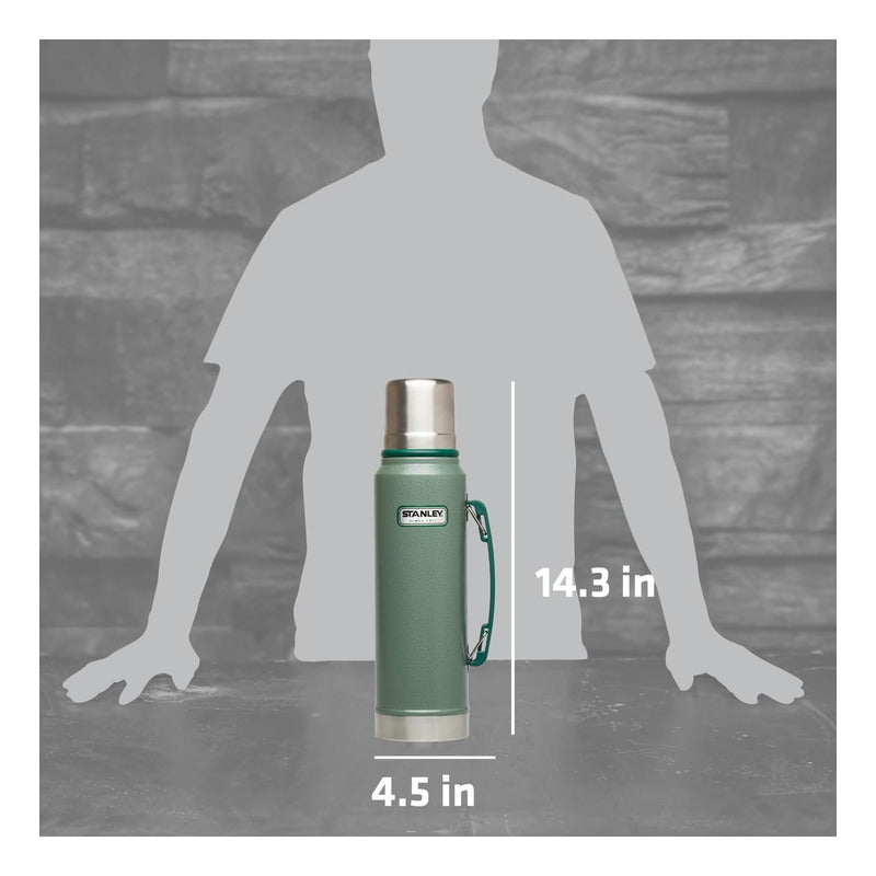 Stanley Termo Clásico 1 L Con Tapón De Acero Inoxidable Verde