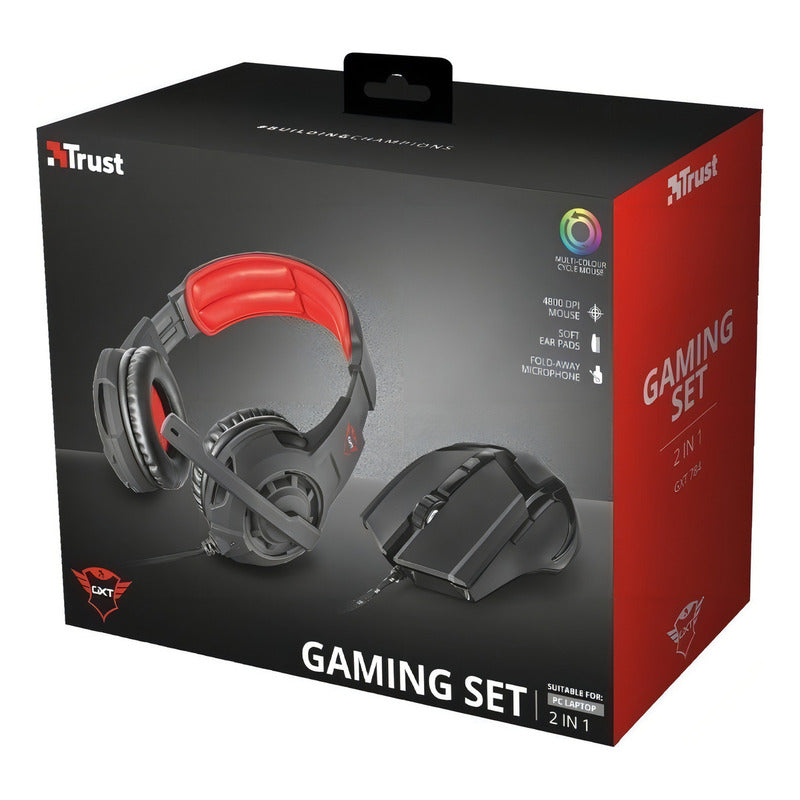 Trust Kit De Audífonos Gamer Gxt 784 Incluye Mouse
