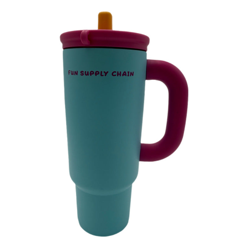 Vaso Termo Metal Acero Inoxidable 700ml Capacidad Popote