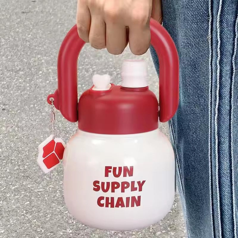 Vaso Termo Metal Acero Inoxidable 650ml Capacidad Popote