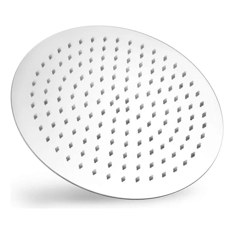 Regadera Redonda 12 Acero Inoxidable 30cm + Brazo Pared 30cm Plateado Cromado