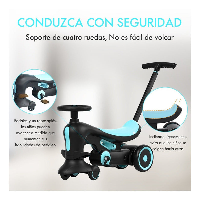 Triciclo Niños De Bicicleta,pedales Desmontable/barra Empuje