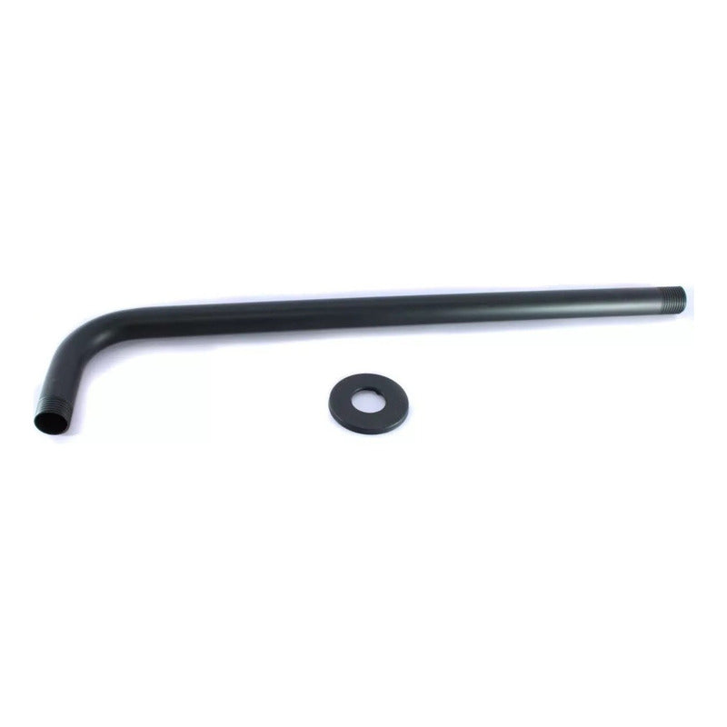 Brazo Para Regadera 50 Cm Negro Mate Alta Calidad Y Chapeton