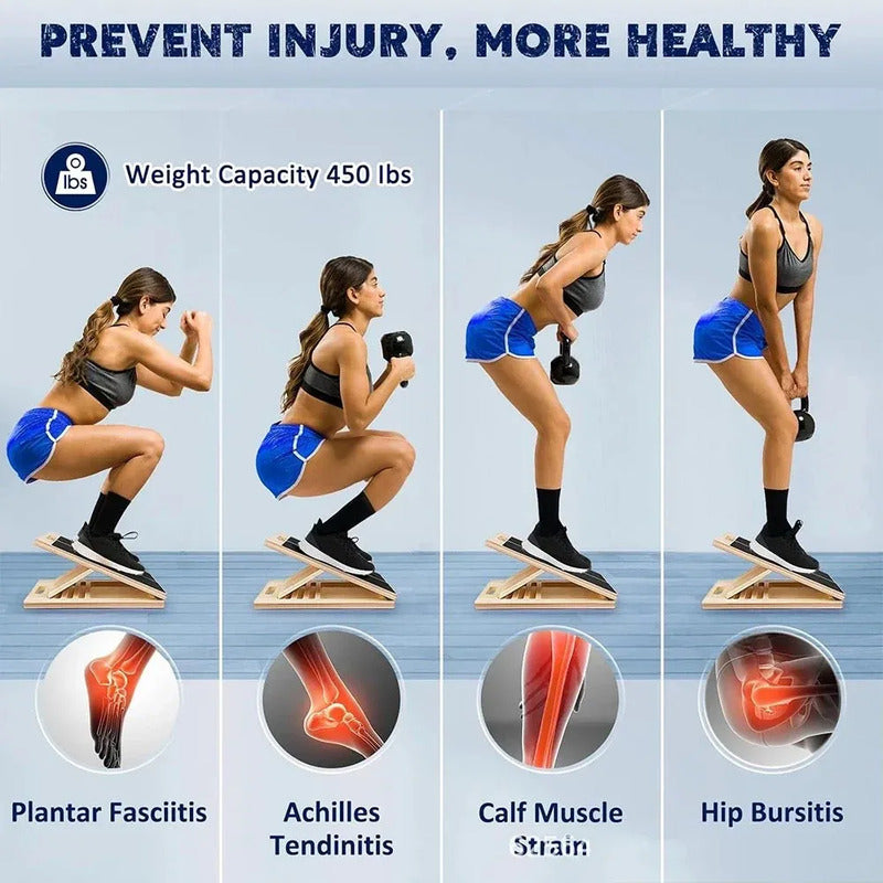 Tabla Inclinada Ajustable- Estira Pantorrilla Flexibilidad Negro