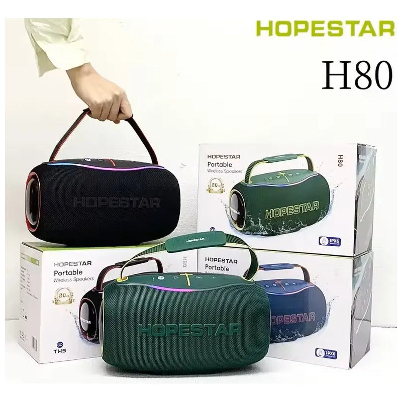 Bocina Bluetooth 5.3 Hopestar H80 80w Portátil Recargable Gris