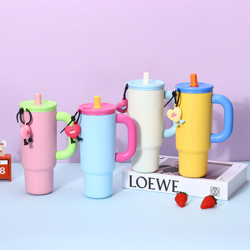 Vaso Termo Metal Acero Inoxidable 700ml Capacidad Popote