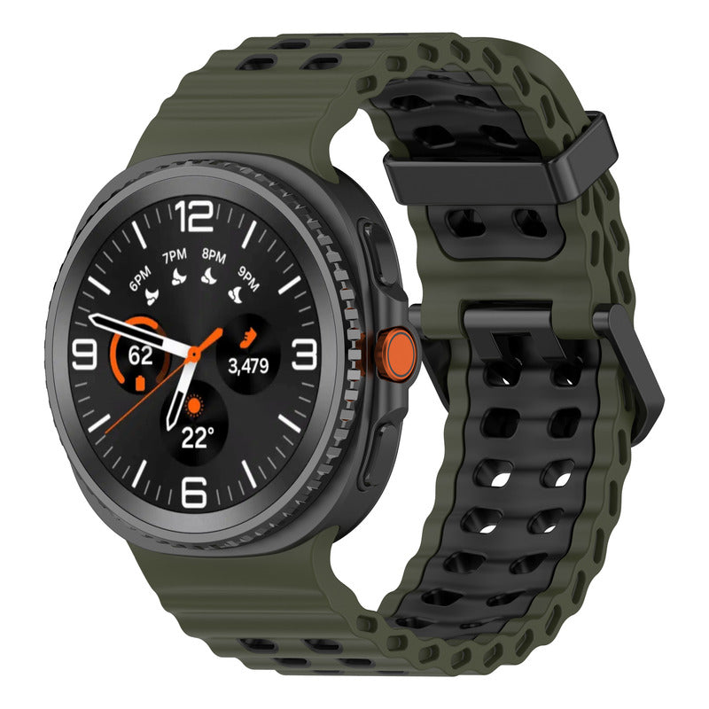 5 Correas Silicon Sport Para Galaxy Watch 8 / 8 Classic Blanco