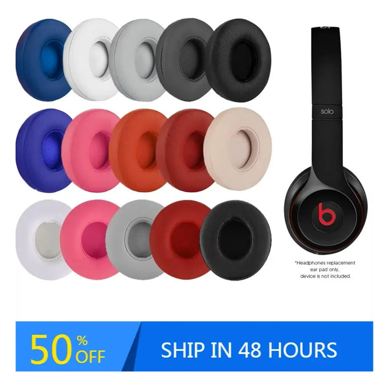 Almohadillas Repuesto Para Audifonos Beats Solo 2 3 Suaves Gris