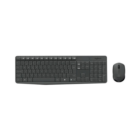 Combo Logitech Mk235 Teclado Y Mouse Inalámbrico Grafito Neg Grafito Negro