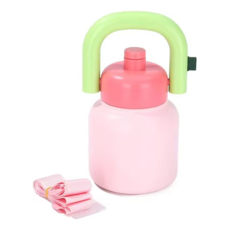 Vaso Termo Metal Acero Inoxidable 1000ml Capacidad Popote B