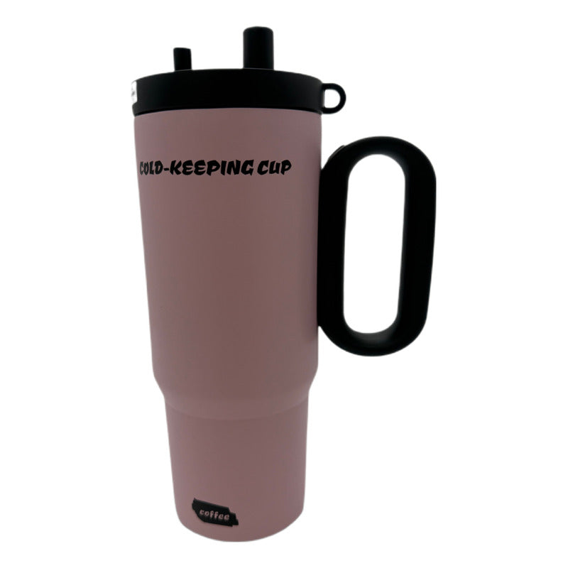 Vaso Termo Metal Acero Inoxidable 750ml Capacidad Popote