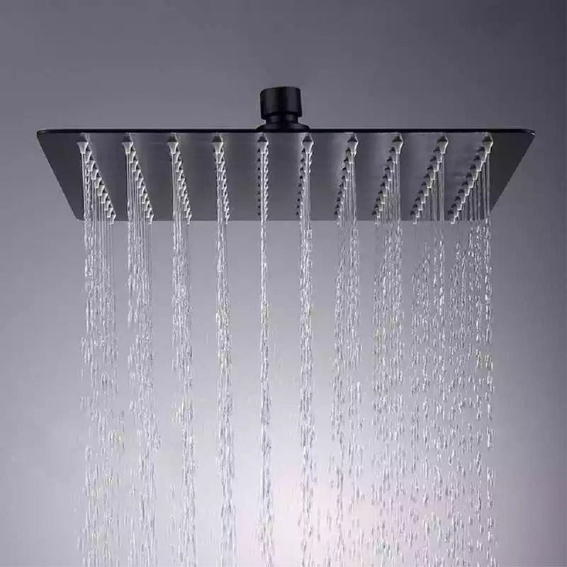 Regadera Cuadrada Tipo Lluvia En Acero Inoxidable 20cmx20cm
