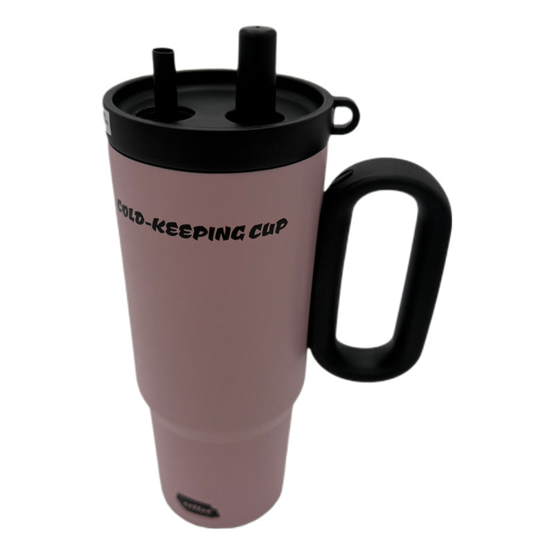 Vaso Termo Metal Acero Inoxidable 750ml Capacidad Popote