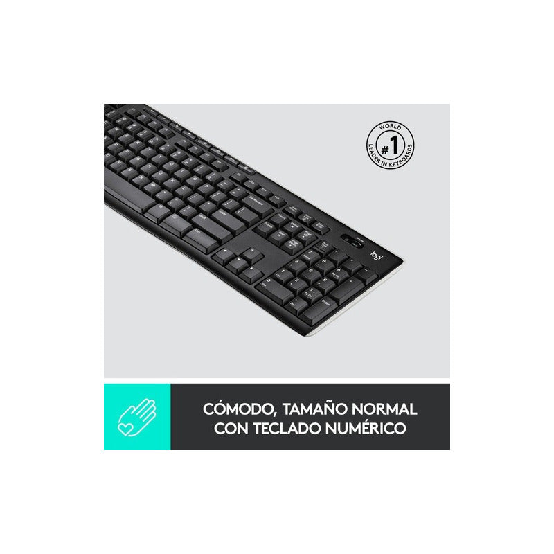 Logitech  Keyboard K270 Spanish, Black