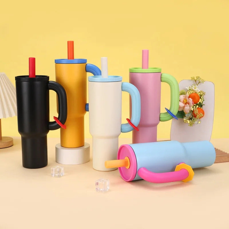 Vaso Termo Metal Acero Inoxidable 1000ml Capacidad Popote