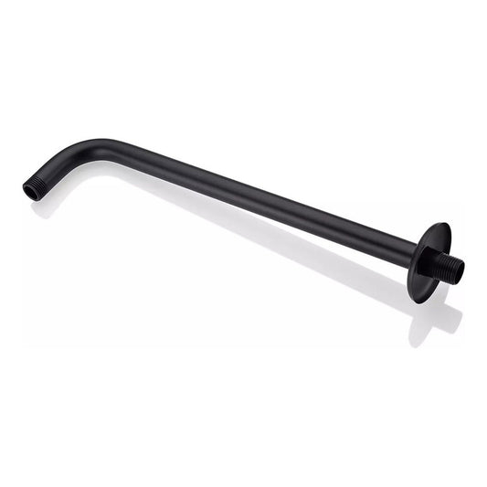 Brazo Para Regadera 50 Cm Negro Mate Alta Calidad Y Chapeton