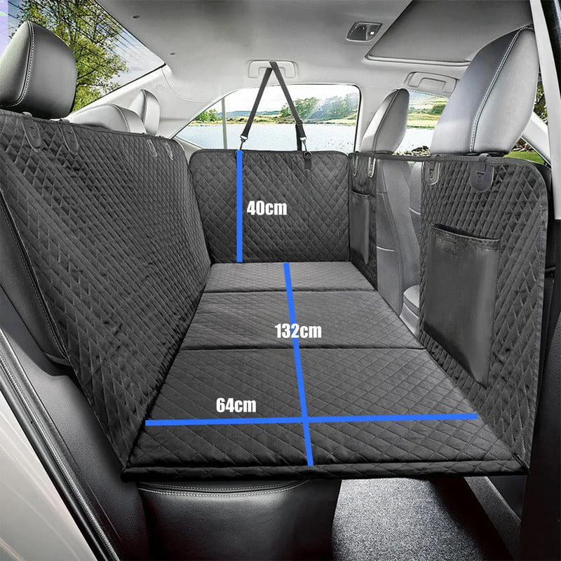Protector Asiento Auto Perro Base Rígida Tipo Cama Con Bolsa
