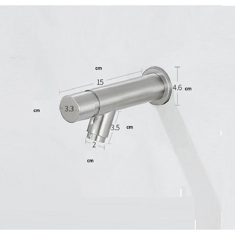 Llave Individual Para Lavabo De Presión A La Pared Silver