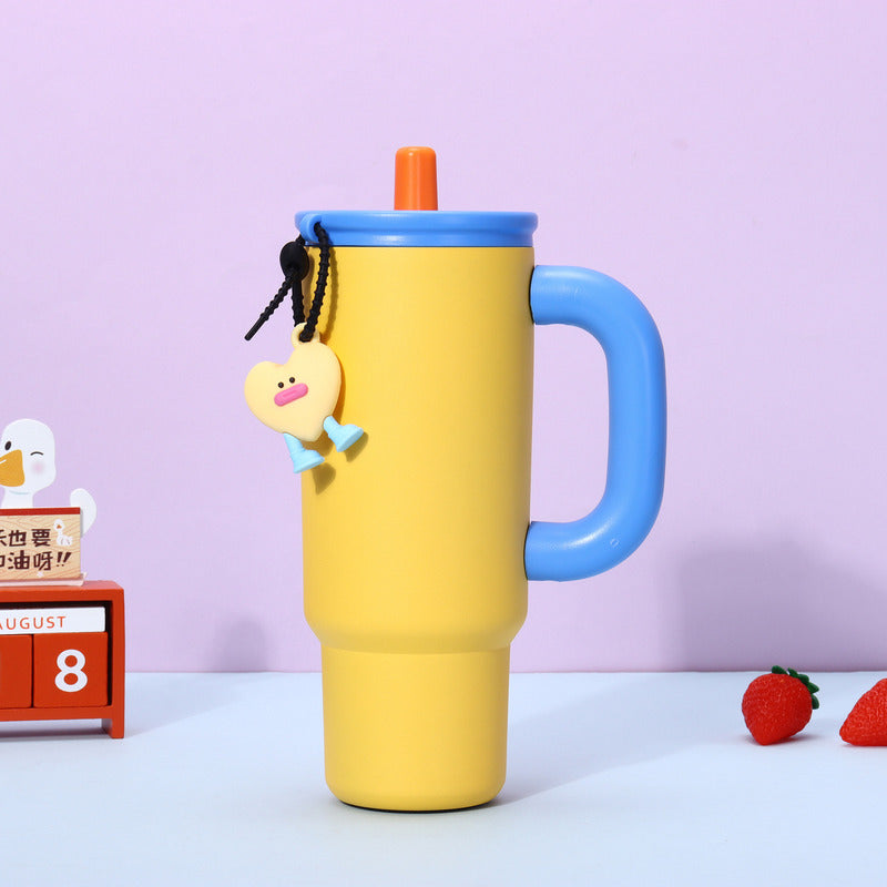 Vaso Termo Metal Acero Inoxidable 700ml Capacidad Popote