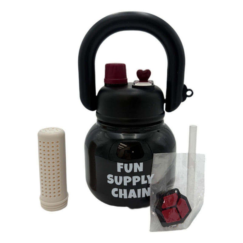 Vaso Termo Metal Acero Inoxidable 650ml Capacidad Popote