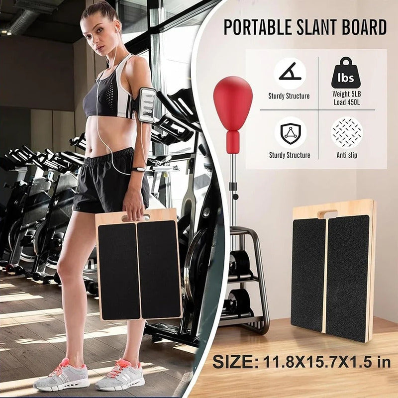 Tabla Inclinada Madera Ajustable Ejercicio Fisioterapia Yoga