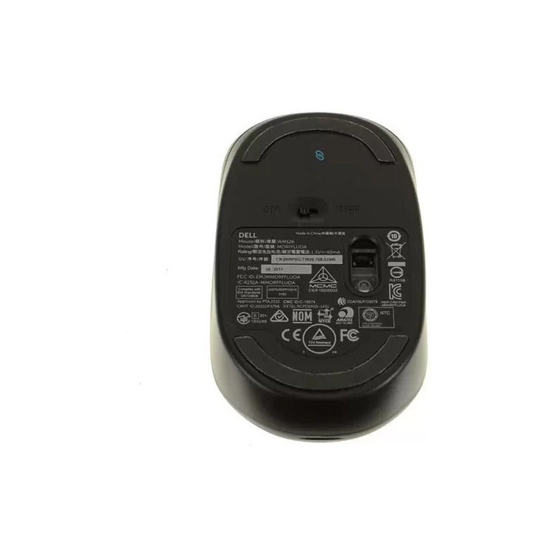 Mouse Óptico Inalámbrico Dell - Wm126, Negro Black Black