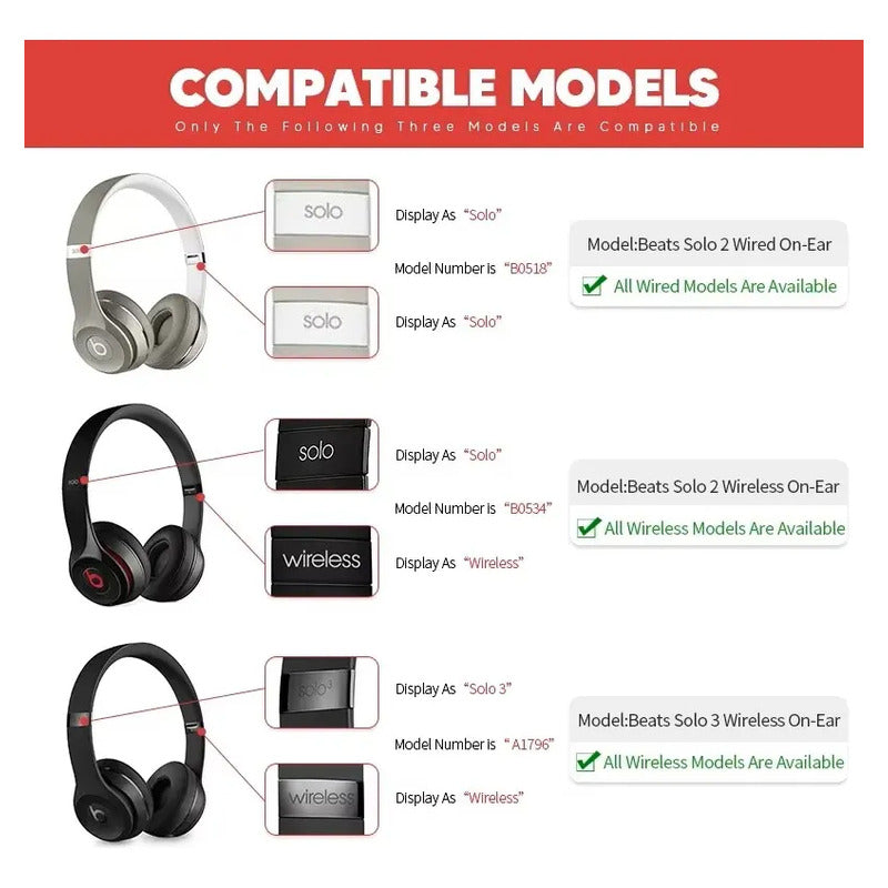 Almohadillas Repuesto Para Audifonos Beats Solo 2 3 Suaves Blanco