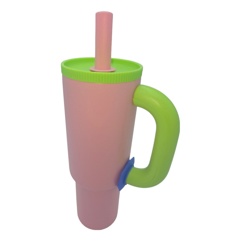 Vaso Termo Metal Acero Inoxidable 1000ml Capacidad Popote