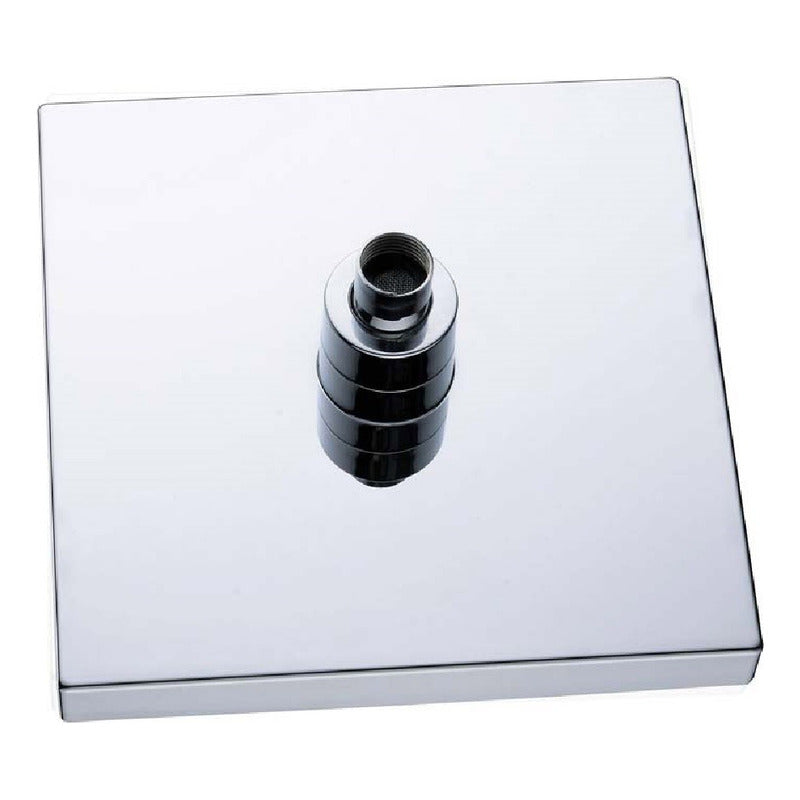 Regadera Luz Led Tipo Lluvia Cromado Cuadrado 20x20