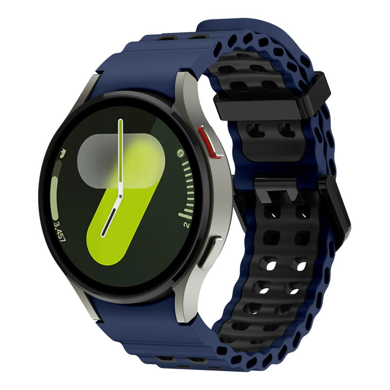 5 Correas Silicon Para Galaxy Watch  7 / 6 / 5 / 5 Pro / 4 Blanco