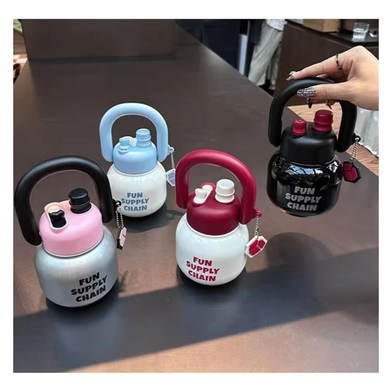 Vaso Termo Metal Acero Inoxidable 650ml Capacidad Popote