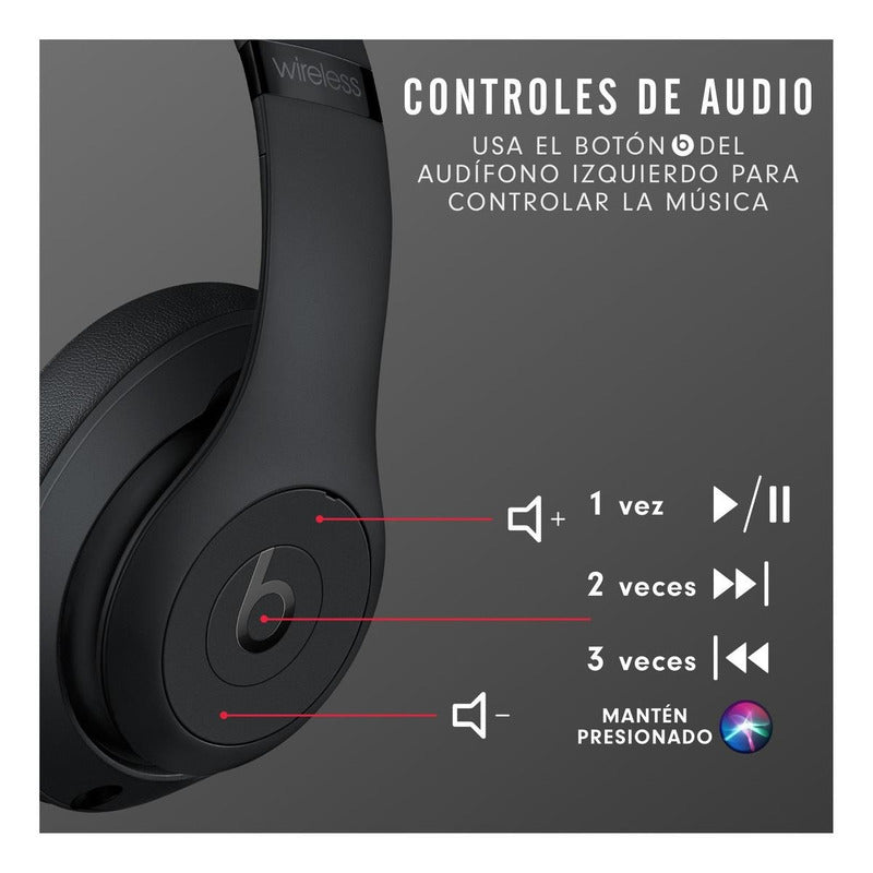 Audífonos Over-ear Beats Studio3 Wireless - Negro Mate Matte Black