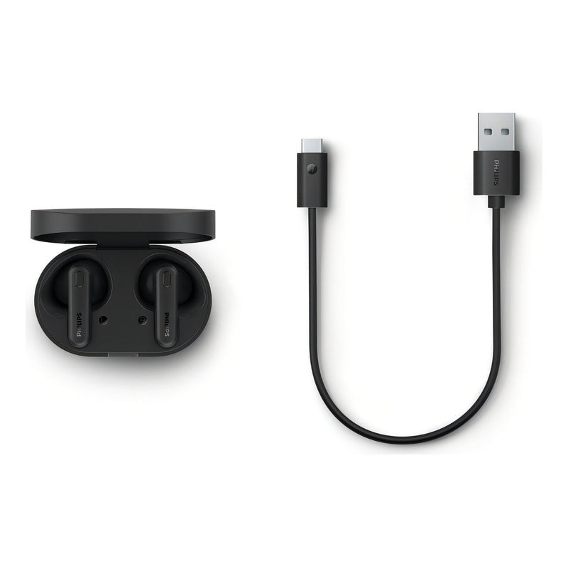 Audífonos Inalámbricos Philips Tws Bluetooth 5.3, Controlado Negro
